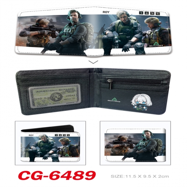 Delta Operation 3D concave convex two fold short card wallet 11X9.5X2cm 65G