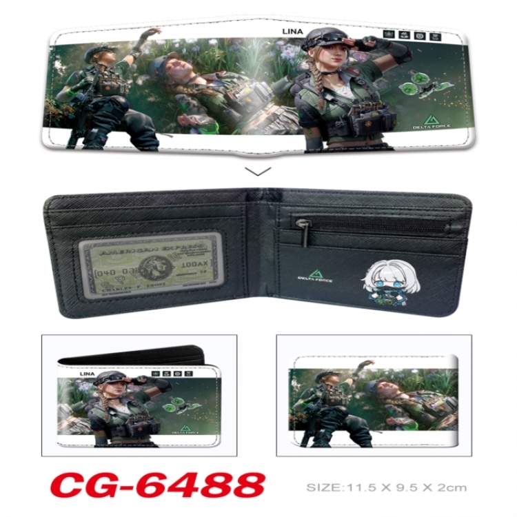 Delta Operation 3D concave convex two fold short card wallet 11X9.5X2cm 65G