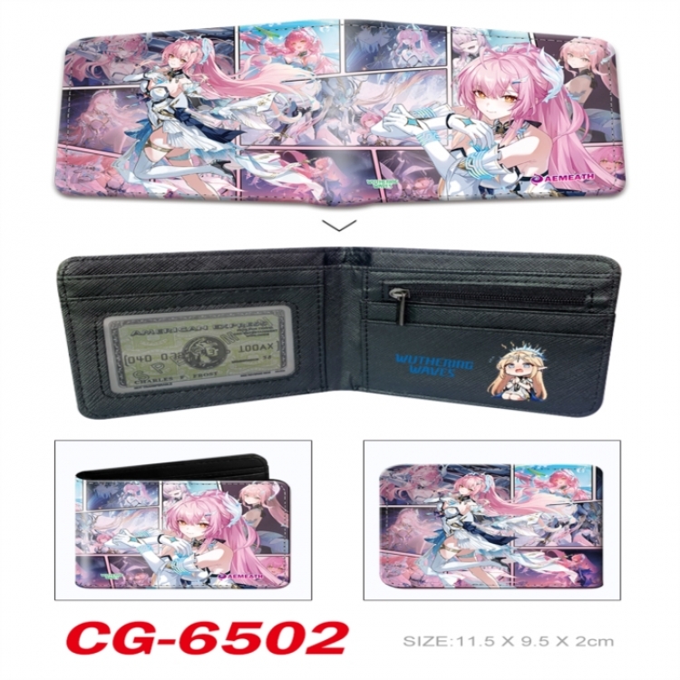 Mingchao 3D concave convex two fold short card wallet 11X9.5X2cm 65G