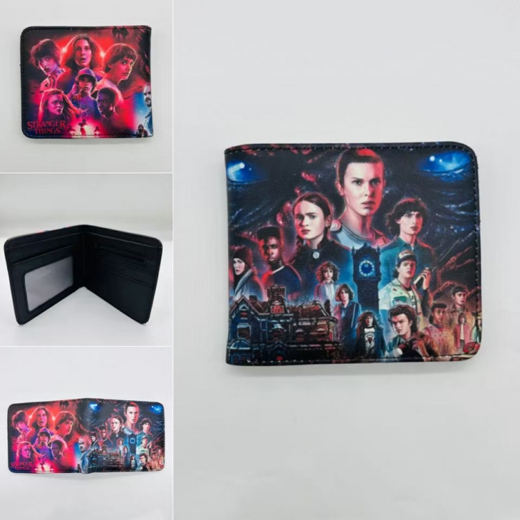 Stranger Things Full color Two fold short card case wallet 11X9.5CM  