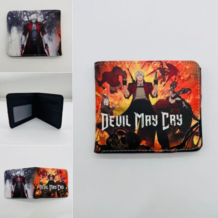 Devil May Cry Full color Two fold short card case wallet 11X9.5CM