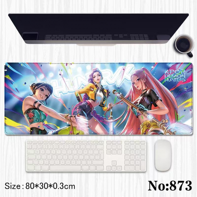 K-Pop Demon Hunters  Anime peripheral computer mouse pad office desk pad multifunctional pad 80X30X0.3cm