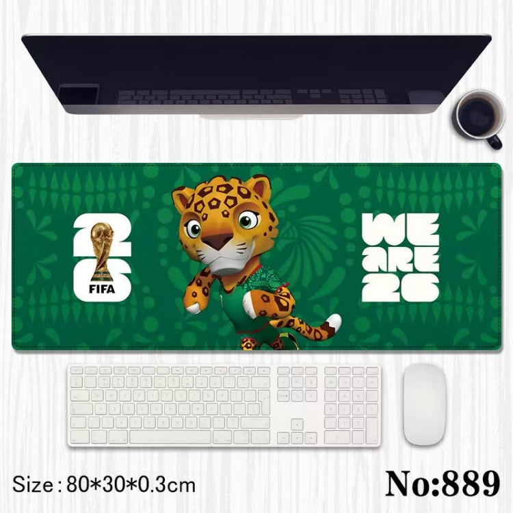 World Cup Anime peripheral computer mouse pad office desk pad multifunctional pad 80X30X0.3cm