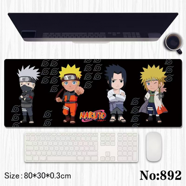 Naruto Anime peripheral computer mouse pad office desk pad multifunctional pad 80X30X0.3cm