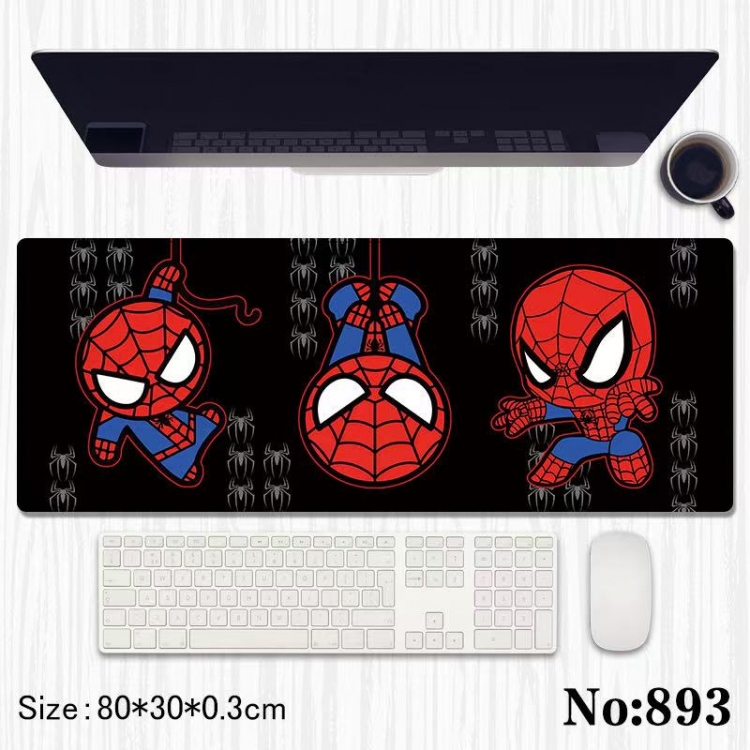 Spiderman Anime peripheral computer mouse pad office desk pad multifunctional pad 80X30X0.3cm