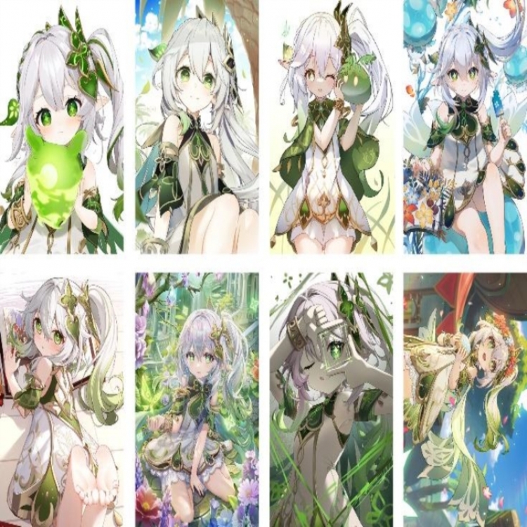 Genshin Impact Embossed poster 8 pcs a set 42X29CM price for 5 sets 