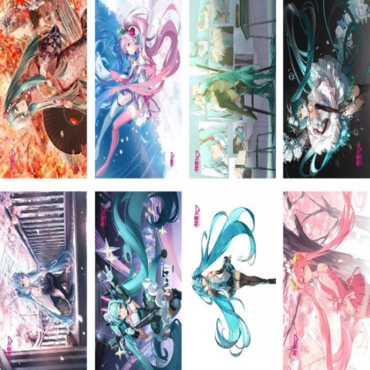 Hatsune Miku Embossed poster 8 pcs a set 42X29CM price for 5 sets 