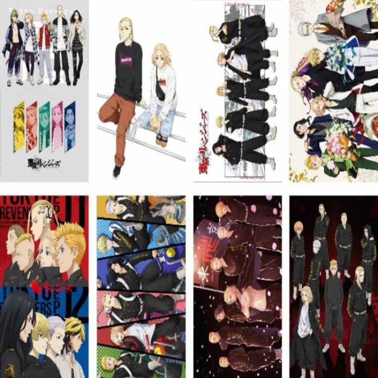 Tokyo Revengers Embossed poster 8 pcs a set 42X29CM price for 5 sets