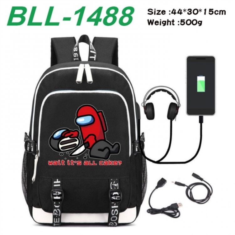 Among Us  Game Canvas Backpack Waterproof School Bag 44X30X15CM 500G