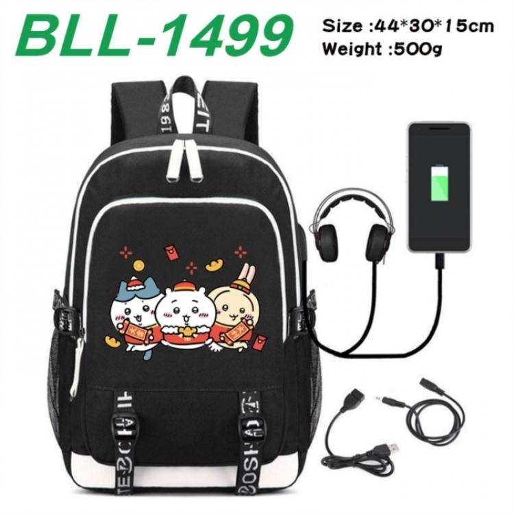 Chiikawa Game Canvas Backpack Waterproof School Bag 44X30X15CM 500G