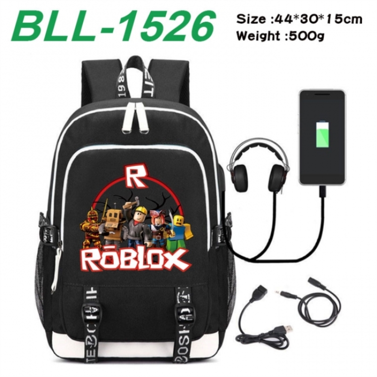 Roblox Game Canvas Backpack Waterproof School Bag 44X30X15CM 500G