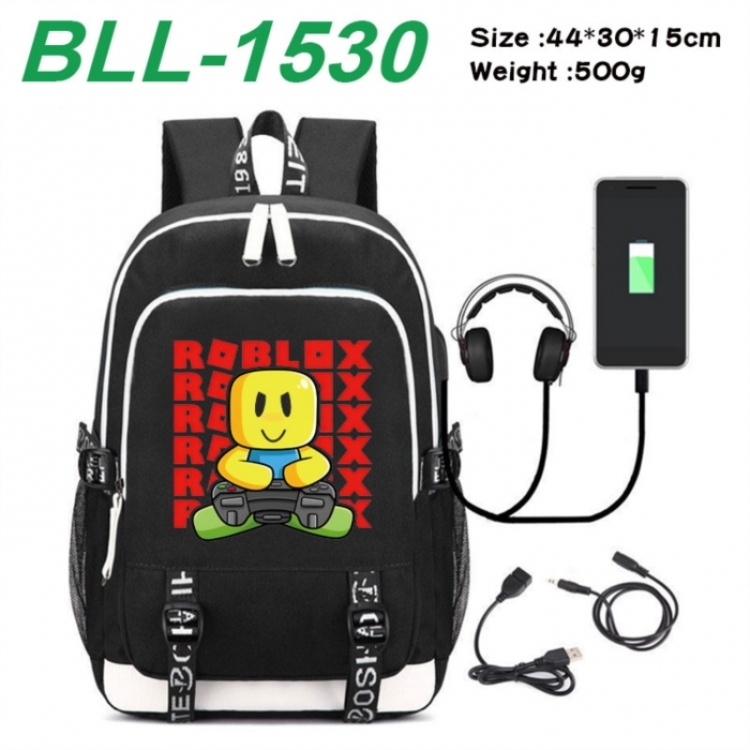 Roblox Game Canvas Backpack Waterproof School Bag 44X30X15CM 500G