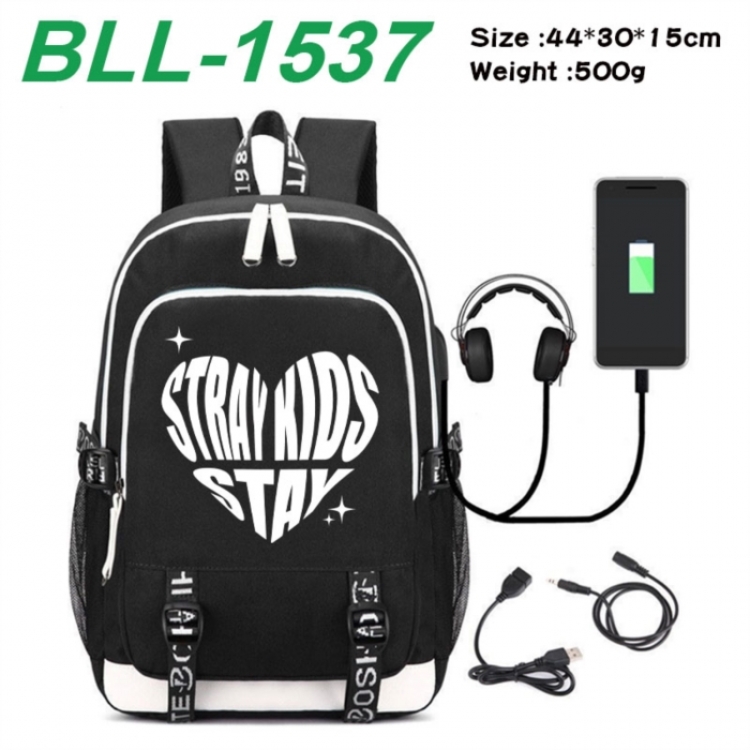 Stray Kids Game Canvas Backpack Waterproof School Bag 44X30X15CM 500G