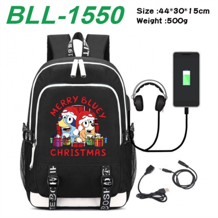 Bluey Game Canvas Backpack Waterproof School Bag 44X30X15CM 500G
