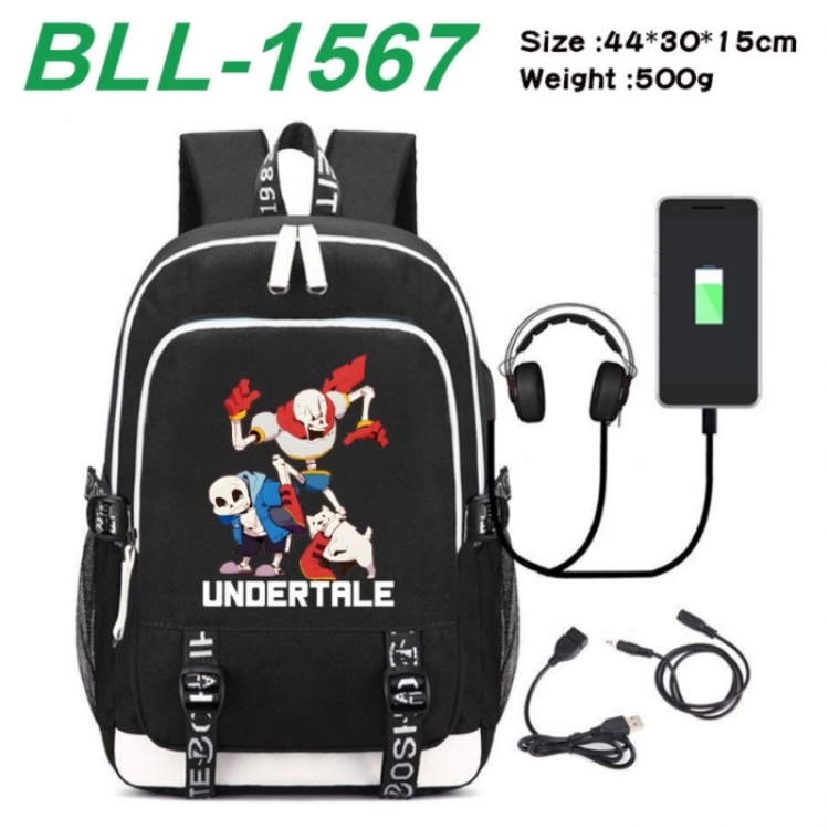 Undertale Game Canvas Backpack Waterproof School Bag 44X30X15CM 500G