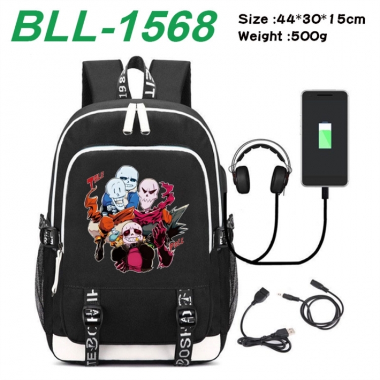 Undertale Game Canvas Backpack Waterproof School Bag 44X30X15CM 500G