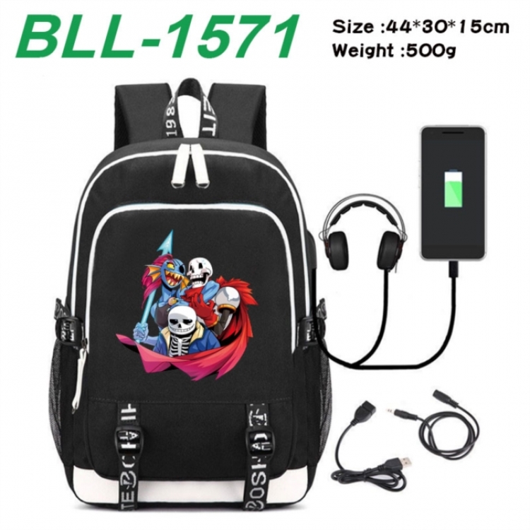 Undertale Game Canvas Backpack Waterproof School Bag 44X30X15CM 500G