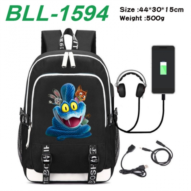 Zootopia Game Canvas Backpack Waterproof School Bag 44X30X15CM 500G