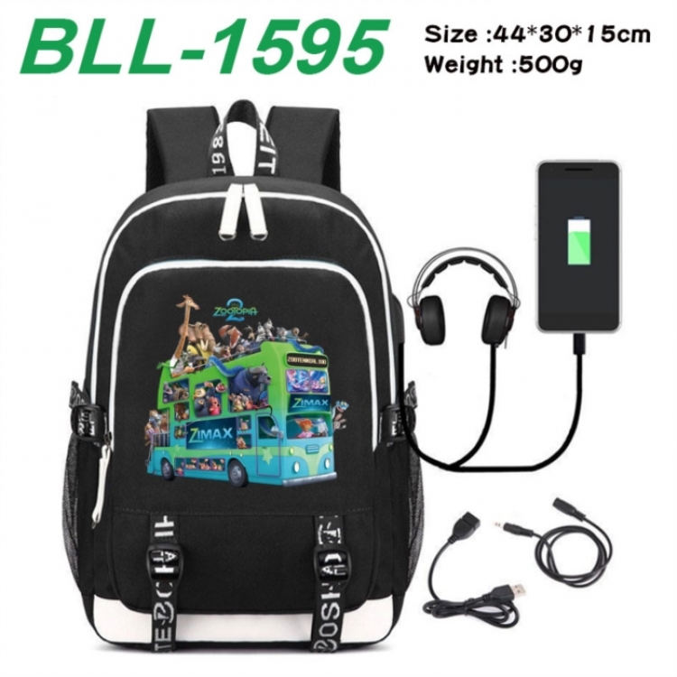 Zootopia Game Canvas Backpack Waterproof School Bag 44X30X15CM 500G
