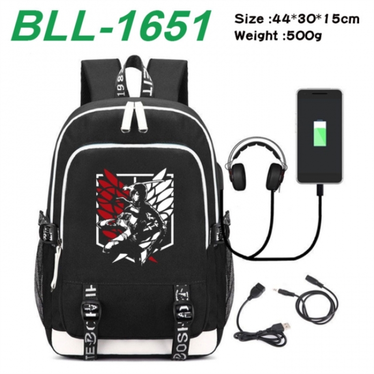 Shingeki no Kyojin Game Canvas Backpack Waterproof School Bag 44X30X15CM 500G