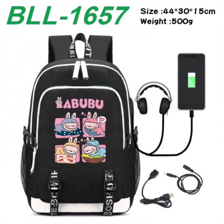 Labubu Game Canvas Backpack Waterproof School Bag 44X30X15CM 500G