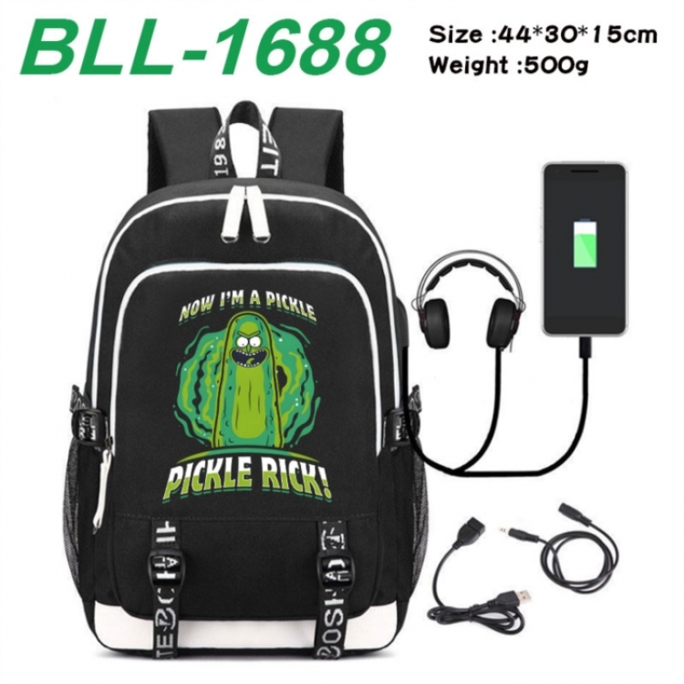 Rick and Morty Game Canvas Backpack Waterproof School Bag 44X30X15CM 500G
