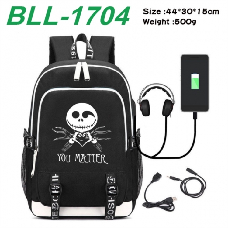 The Nightmare Before Christmas Game Canvas Backpack Waterproof School Bag 44X30X15CM 500G