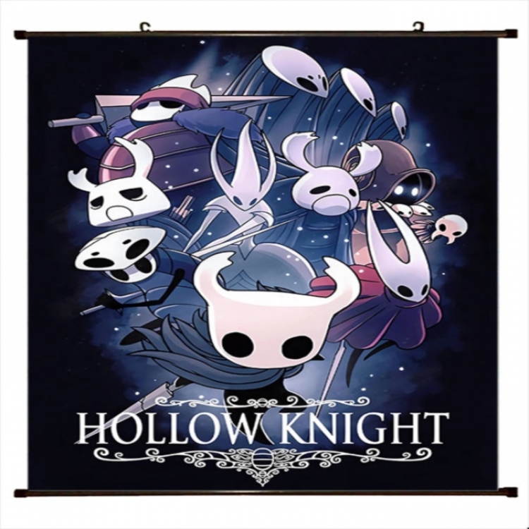 The Hollow Knight Anime black Plastic rod Cloth painting Wall Scroll 60X90CM 