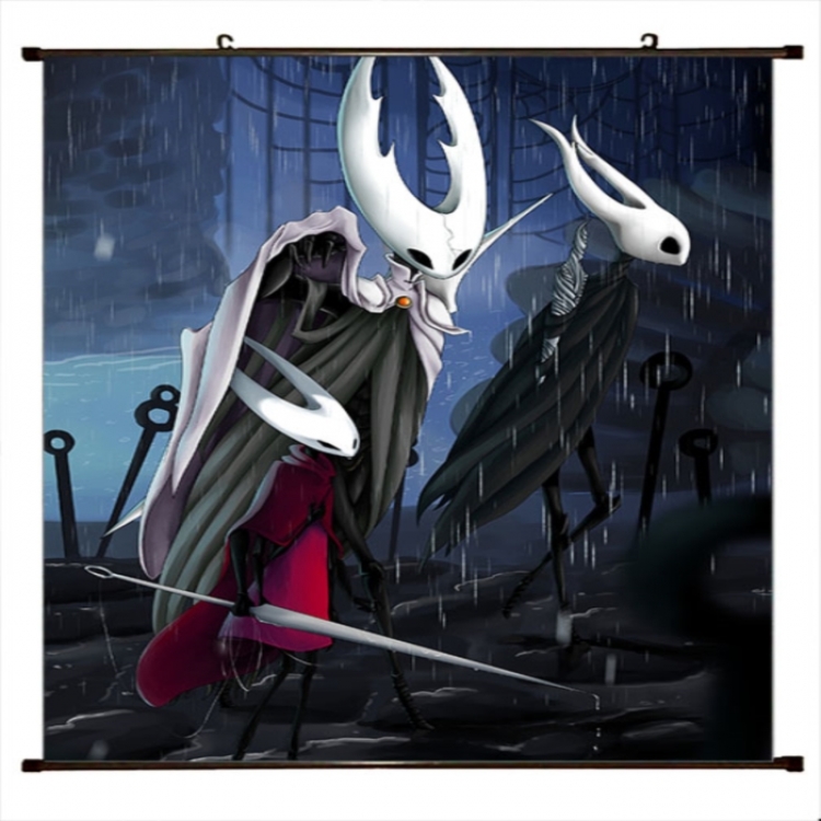The Hollow Knight Anime black Plastic rod Cloth painting Wall Scroll 60X90CM 