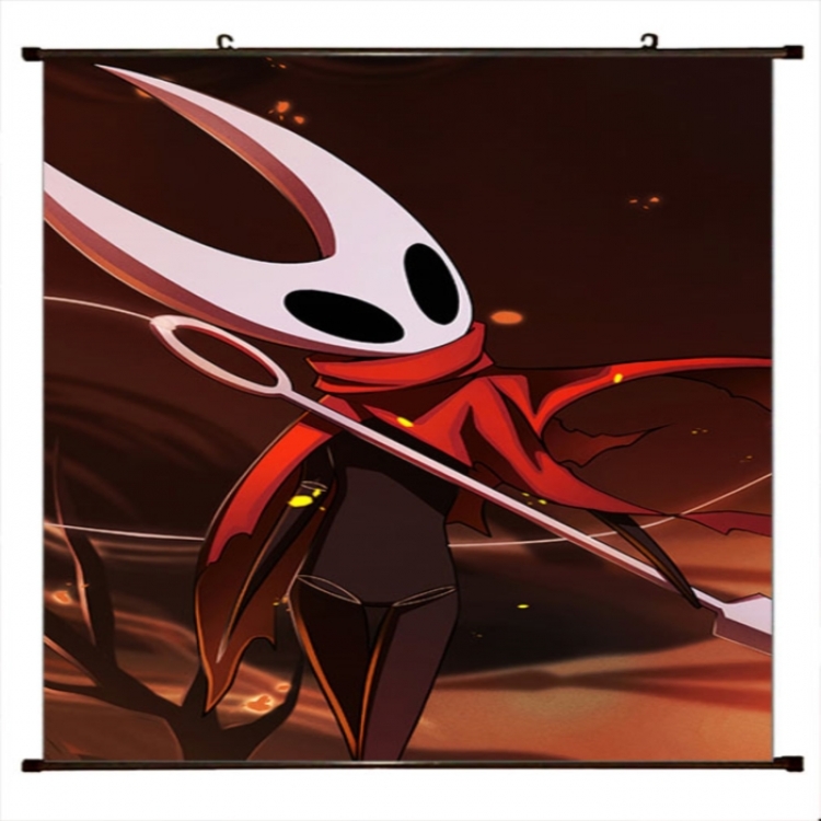 The Hollow Knight Anime black Plastic rod Cloth painting Wall Scroll 60X90CM 