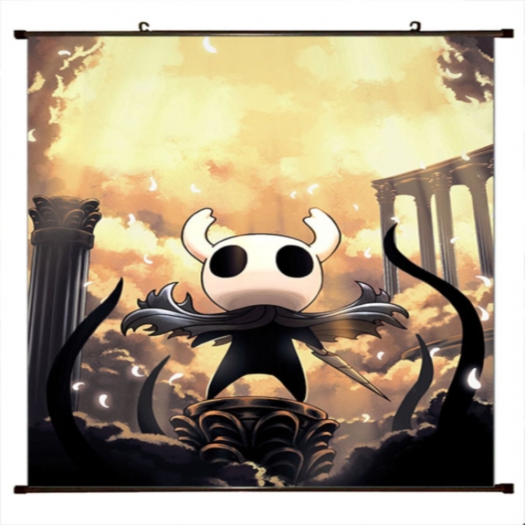 The Hollow Knight Anime black Plastic rod Cloth painting Wall Scroll 60X90CM 