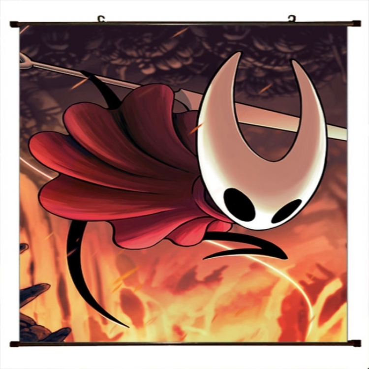 The Hollow Knight Anime black Plastic rod Cloth painting Wall Scroll 60X90CM 