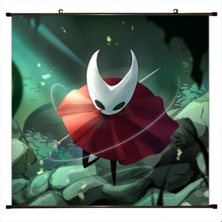 The Hollow Knight Anime black Plastic rod Cloth painting Wall Scroll 60X90CM 