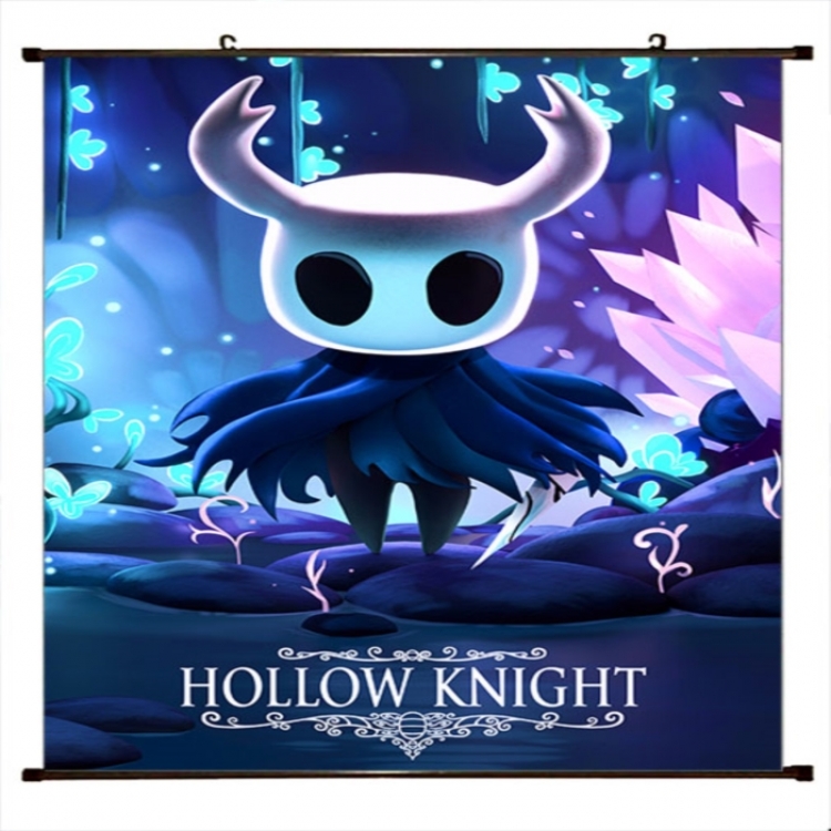 The Hollow Knight Anime black Plastic rod Cloth painting Wall Scroll 60X90CM 