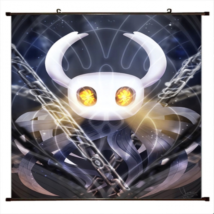 The Hollow Knight Anime black Plastic rod Cloth painting Wall Scroll 60X90CM 
