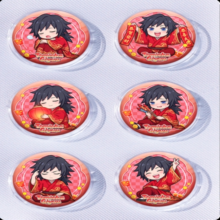Demon Slayer Kimets Anime peripheral pill bar badge 25mm a set of 6 price for 5 sets 