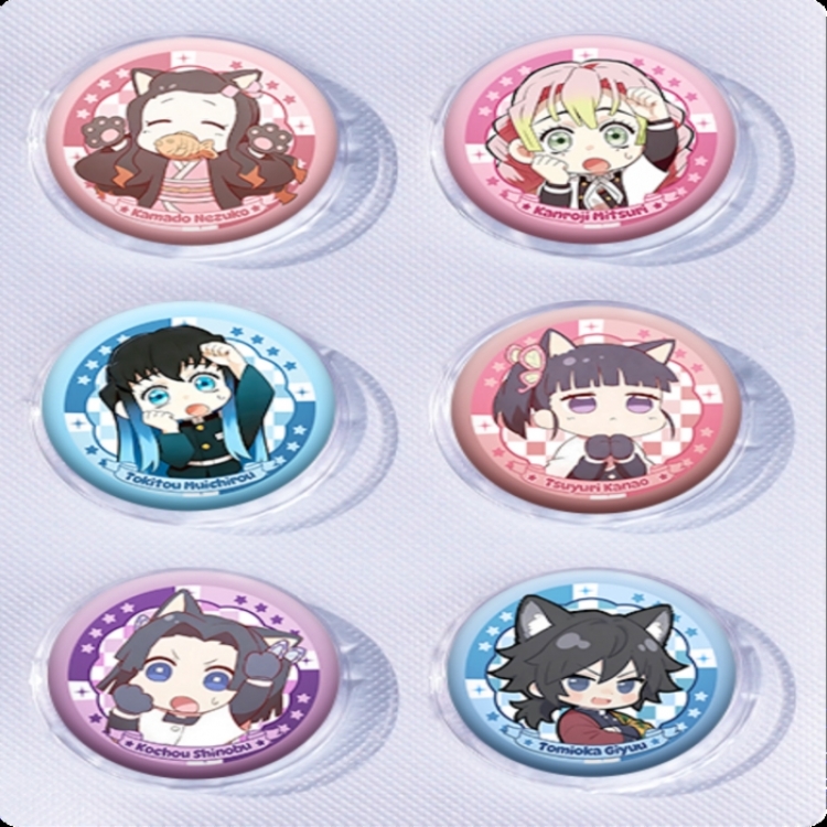 Demon Slayer Kimets Anime peripheral pill bar badge 25mm a set of 6 price for 5 sets 