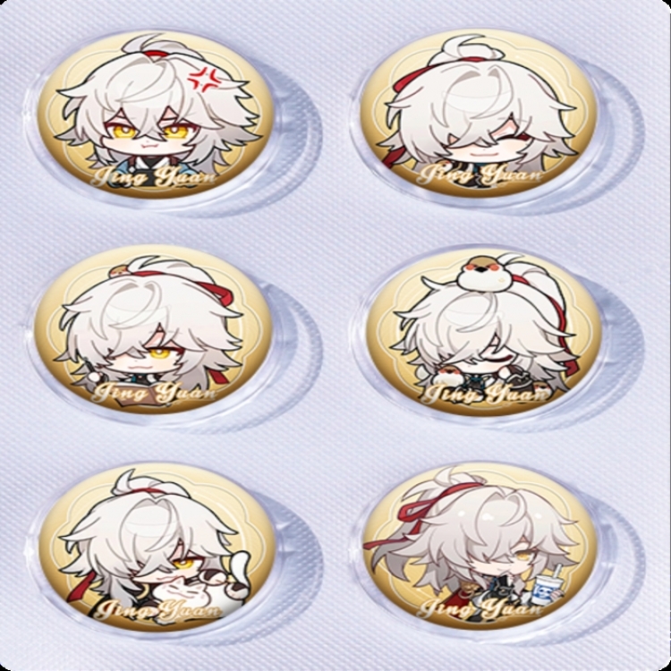 Honkai: Star Rail‌ Anime peripheral pill bar badge 25mm a set of 6 price for 5 sets 