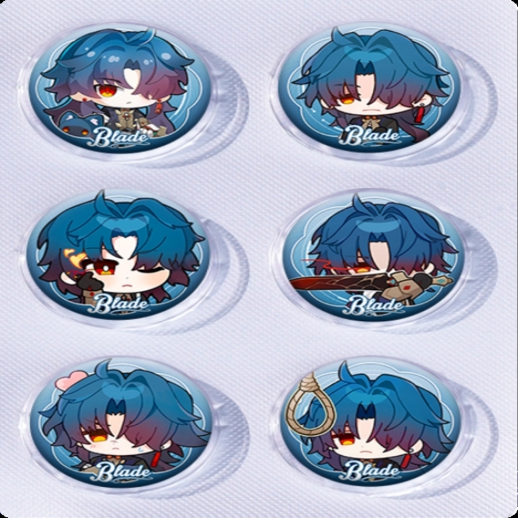 Honkai: Star Rail‌ Anime peripheral pill bar badge 25mm a set of 6 price for 5 sets 