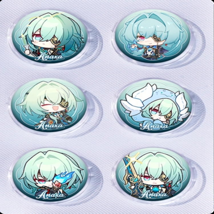 Honkai: Star Rail‌ Anime peripheral pill bar badge 25mm a set of 6 price for 5 sets 