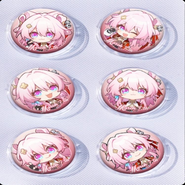Honkai: Star Rail‌ Anime peripheral pill bar badge 25mm a set of 6 price for 5 sets 