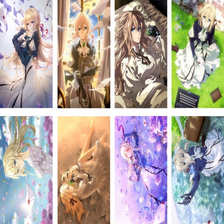 Violet Evergarden Embossed poster 8 pcs a set 42X29CM price for 5 sets