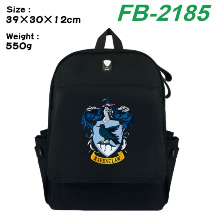 Harry Potter Canvas Flip Backpack Student Schoolbag Headphone Hole 39X30X12CM 