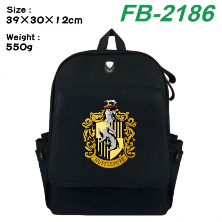 Harry Potter Canvas Flip Backpack Student Schoolbag Headphone Hole 39X30X12CM 