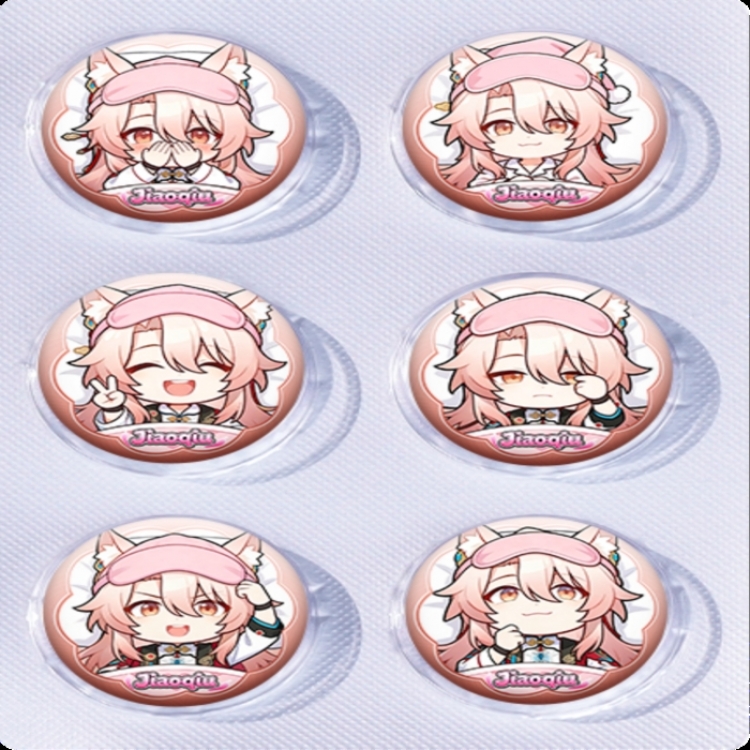 Honkai: Star Rail Anime peripheral pill bar badge 25mm a set of 6 price for 5 sets 