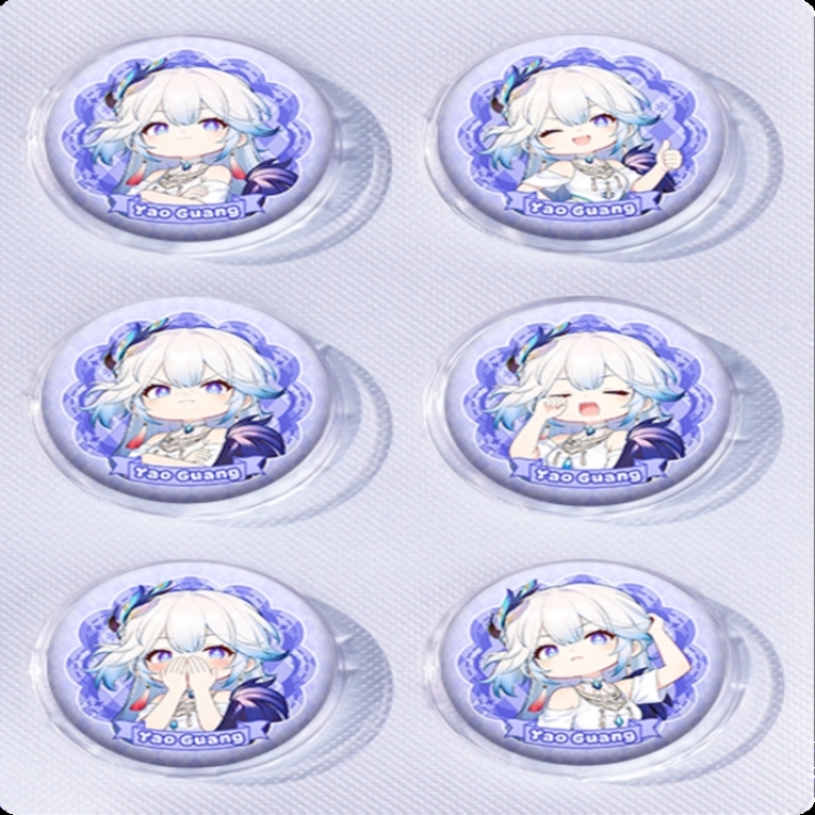 Honkai: Star Rail Anime peripheral pill bar badge 25mm a set of 6 price for 5 sets 