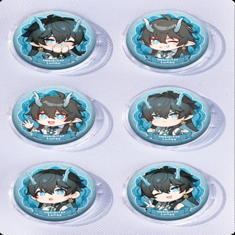 Honkai: Star Rail Anime peripheral pill bar badge 25mm a set of 6 price for 5 sets 