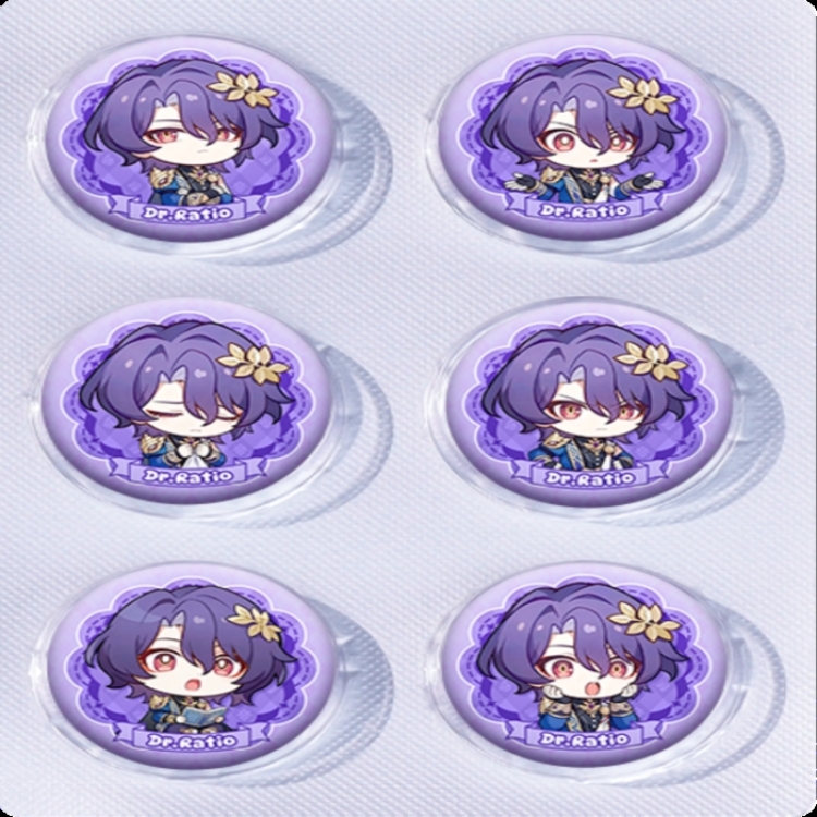 Honkai: Star Rail Anime peripheral pill bar badge 25mm a set of 6 price for 5 sets 
