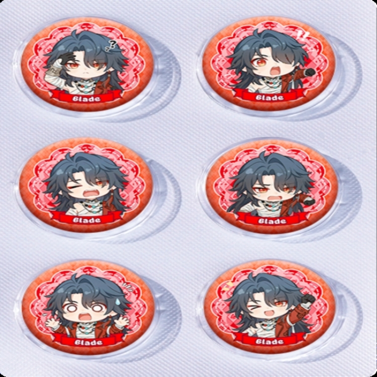 Honkai: Star Rail Anime peripheral pill bar badge 25mm a set of 6 price for 5 sets 