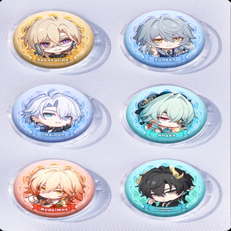 Honkai: Star Rail Anime peripheral pill bar badge 25mm a set of 6 price for 5 sets 